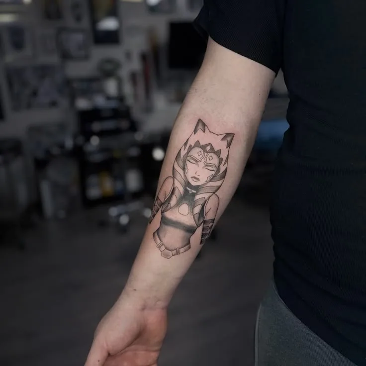Fineline Ahsoka Tano Tatoo