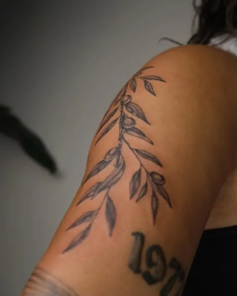 Fineline Olive Branch Tattoo